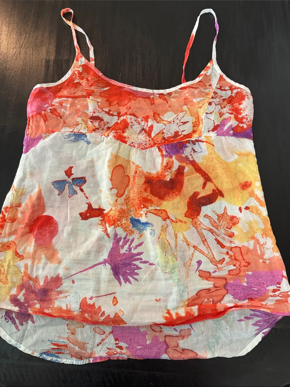 Esprit Floral Watercolor Spaghetti Strap Cami size 8 (bin 1)